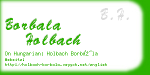 borbala holbach business card